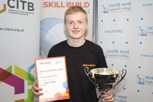 Cabinet Making First Place - David Magee (Hillsborough) OCN NI Level 2 Diploma in Woodworking Skills employed by Beresford Kitchens.