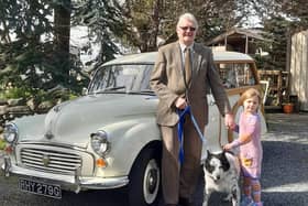 Aidan Verdon with his granddaughter Poppy and Jess who is not welcome at the Mayors Parade family fun day in Wallace Park