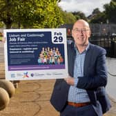 Councillor John Laverty BEM, Chair of Lisburn and Castlereagh City Council's Regeneration and Growth Committee, urges local businesses to sign up to the job fair. Pic credit: McAuley Multimedia