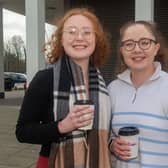 Enjoying the day out at the Healthy Kidz 5K walk/run in aid of Women's Aid are Rachael Parks, left, and Jessica Johnston. PT10-211.
