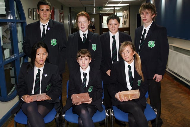 Some of the pupils who took part in Fort Hill College’s Harvest Service in 2006