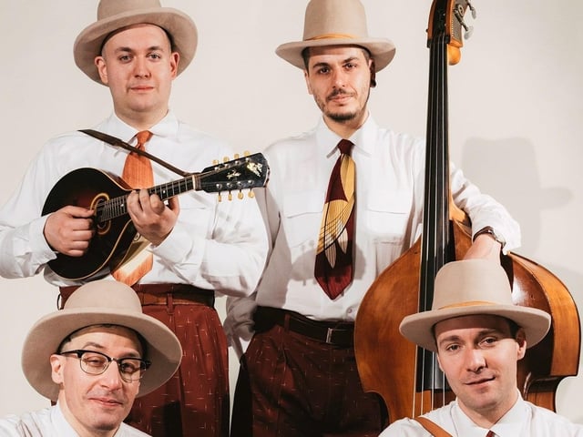 Founded in 2014, The Truffle Valley Boys have been going strong for almost ten years, placing themselves as a poignant group in the Bluegrass music scene across Europe.
Their authentic tunes are all sung into a single microphone, with great attention to detail paid when it comes to their staging and performance.
For more information, go to trufflevalleyboys.com