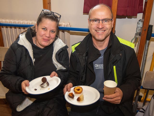 Henrietta and Istvan Juhasz who attended the Hart Memorial Primary School Culture Day coffee morning.