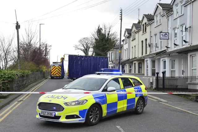 Police are investigating the murder of a 37-year-old woman in Church Street, Portadown. Picture: Arthur Allison/Pacemaker Press.