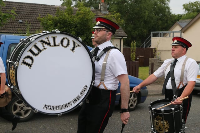 Dunloy on parade at Dervock Young Defenders' parade on Saturday evening