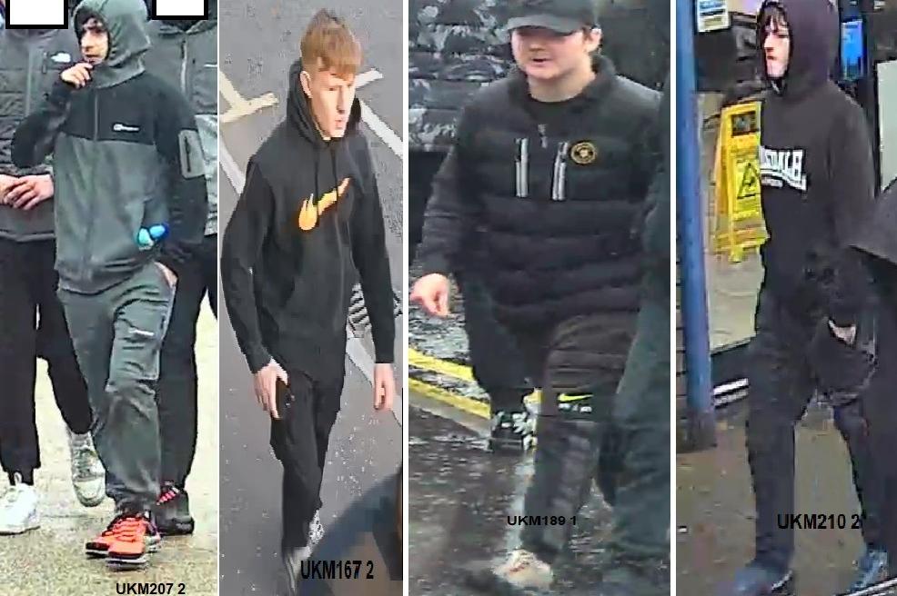 Ballymena: police release images of four people they would like to speak to as part of investigation into disorder