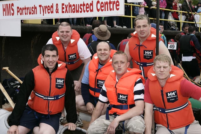 READY TO GO...Crew members manning the Portrush Tyre and Exhaust Centre awaiting starters orders on West Strand in 2010.