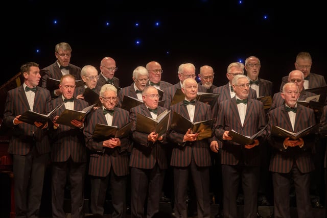Members of Portadown Male Voice Choir taking part in their annual concert on Friday evening. PT16-237.