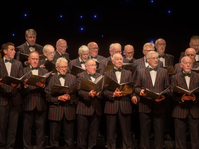 Members of Portadown Male Voice Choir taking part in their annual concert on Friday evening. PT16-237.
