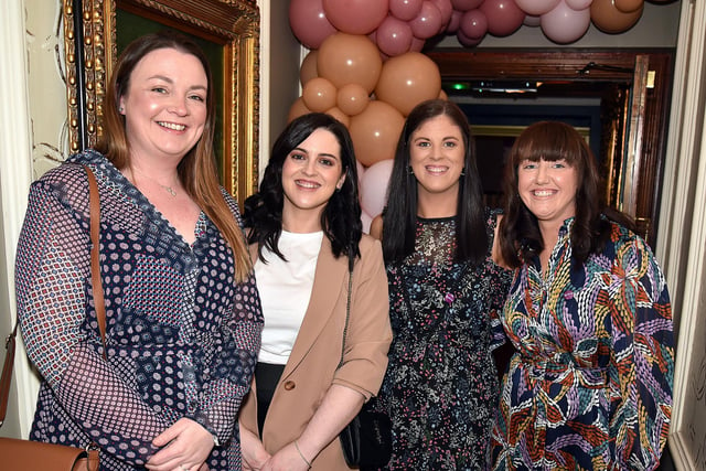 Pictured at the Power Brunch in memory of Natalie McNally in the Corner House, Derrymacash are from left, Jayne Creaney, Ciara McNally, Michelle O'Toole and Rachel McNally. LM16-200.