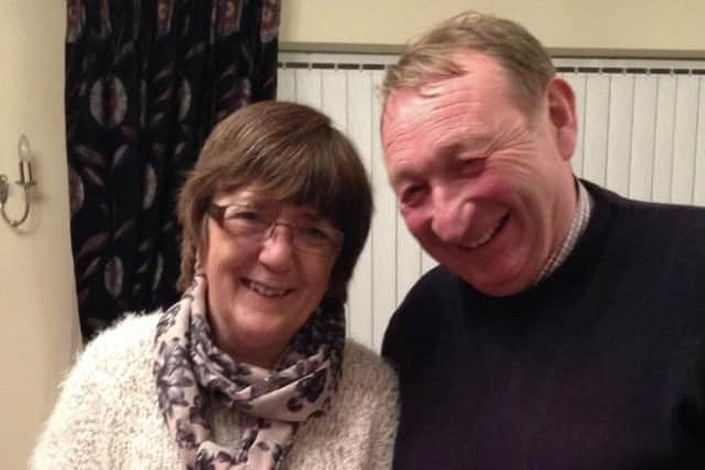Tina and Ivan Hammond from Scarva, Co Armagh. Sadly Tina died last year from lung cancer but her family ran the Belfast Marathon raising more than £9k for Macmillan Cancer Support.