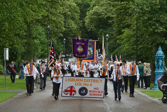 Preparations are underway for this year's Twelfth celebrations in Upper Ballinderry. Picture from 2021 by: Arthur Allison/ Pacemaker.