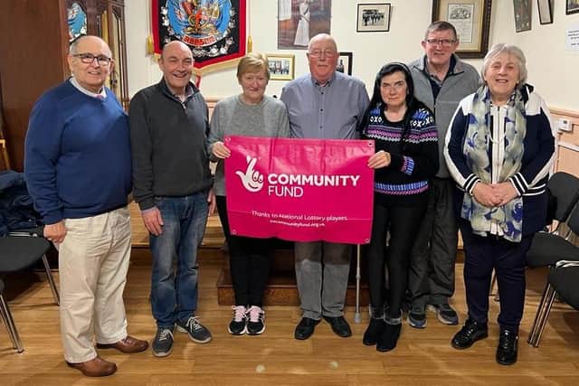 Committee  members of the Kilrea & District Ulster Scots Society. From L to R : William Atkinson (Treasurer), Noel McQuillan (Funding Officer), Charlotte Brownlow (Committee Member), Trevor Kyle (Committee Member), Eileen McKane (Secretary), David Brownlow (Committee  Member), Pearl Hutchinson (Publicity).