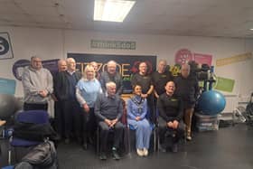 Members of the Health in Mind Group (HIM) which meets at the Fitzone in Craigavon, Co Armagh. They are currently working on a book on their reminiscences and life experiences.