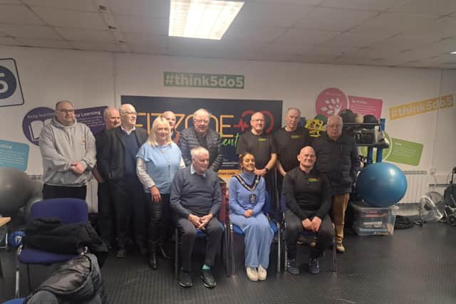 Members of the Health in Mind Group (HIM) which meets at the Fitzone in Craigavon, Co Armagh. They are currently working on a book on their reminiscences and life experiences.