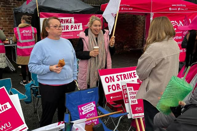 Staff at the 999 Call Handling centre in Portadown, which deals with emergency calls from across Northern Ireland and the United Kingdom are on strike today over pay. This centre dealt with calls during the Grenfell fire and Manchester bombings.