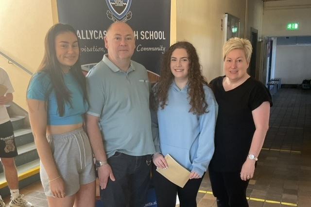 Ballycastle High School students receiving A and A/S level results