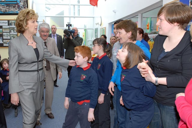 Ceara School pupils and staff meet Irish President Mary McAleese in December 2010.