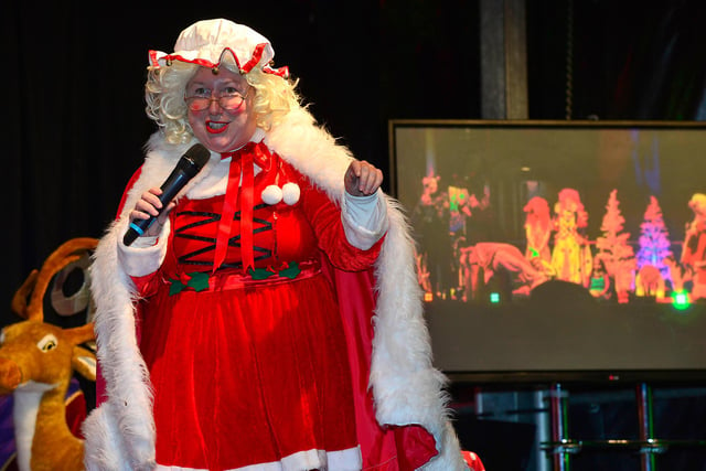 Mrs Claus chatted with the audience at the switching on of the lights in Lisburn