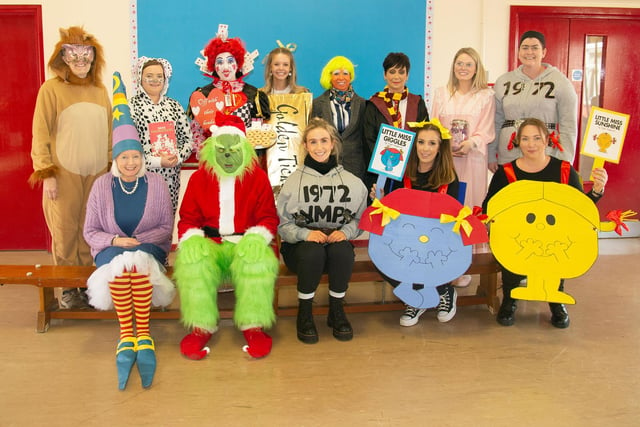 Staff of Ballyoran Primary School who dressed up as book characters for World Book Day on Thursday. PT10-253.