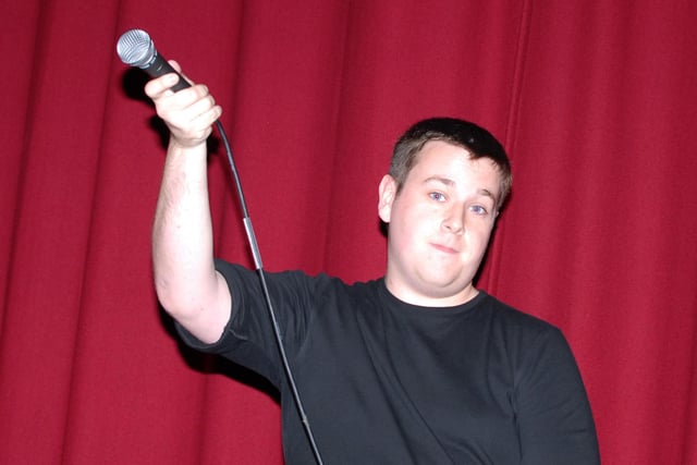 Getting the crowd warmed up at the 2007 Battle of the Bands. LT34-387-PR