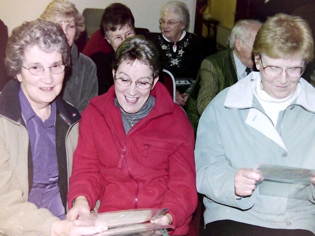 Some of the audience at one of the first meetings of Bellaghy Historical Society which is celebrating its 25th anniversary.