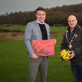 MId Ulster District Council Chair Cllr Dominic Molloy with TV sports presenter Thomas Niblock. Credit: Submitted