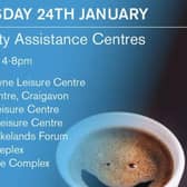 Details of NIE drop in centres for people still affected by power cuts. Credit NIE