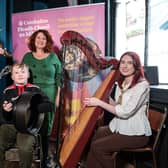 Lord Mayor of Belfast, Councillor Róis-Máire Donnelly, and Ards CCÉ musician Mark McCusker tune up for Fleadh Cheoil na hÉireann which is coming to Belfast for the first time from Sunday 2 to Sunday 9 August.