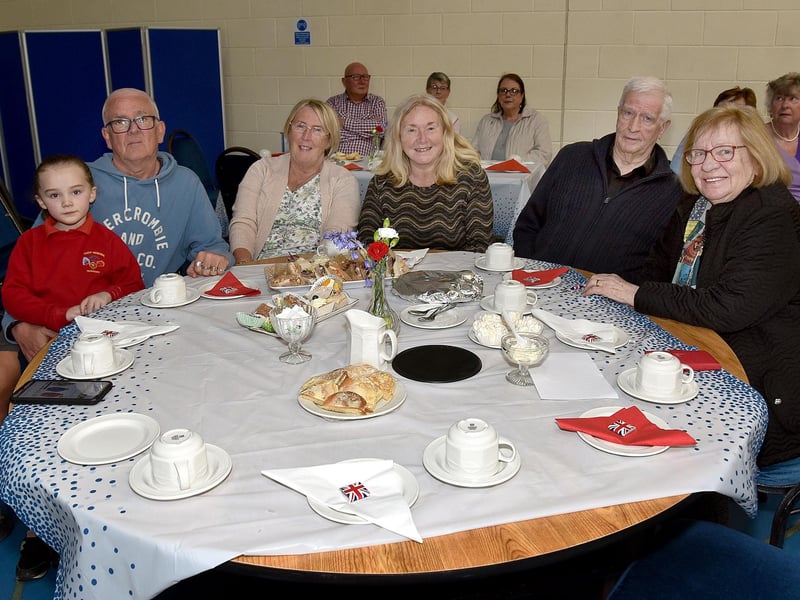 Guests who attended the Richhill Presbyterian Tuesday Morning Club Coronation Tea in the Church Hall. PT17-264.