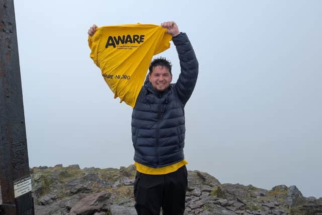 Robbie Dani who is climbing 12 peaks in Ireland in aid of AWARE. CREDIT DARRAN WALLACE