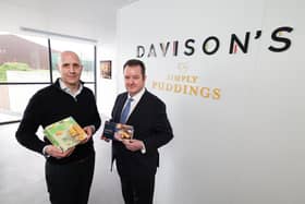 Alan Davison, Managing Director of Davison Canners and Kieran Donoghue, CEO of Invest Northern Ireland. Picture: Kelvin Boyes  / Press Eye