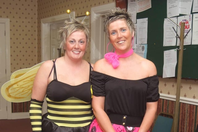 FANCY THAT...Ashley Law and Tracy Gilmore get into the spirit of things during the Bertie Peacocks Youth Fancy Dress Party in the  Montra Club, Coleraine,  in 2009.