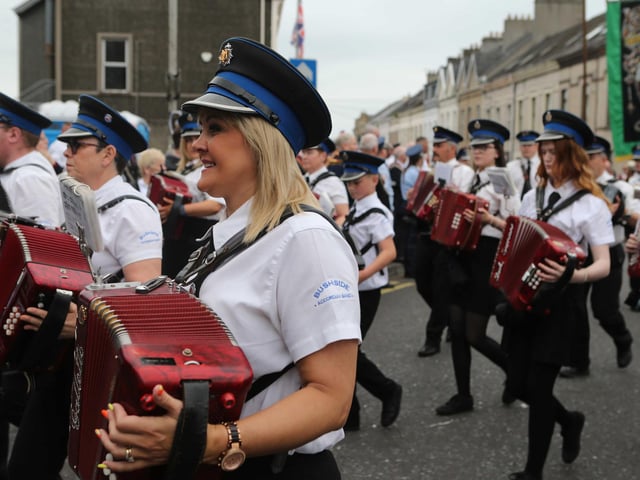 Enjoying being part of the 'Last Saturday' parade in Larne.