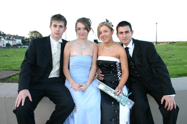 Cross and Passion pupils Tomas, Rachel, Ryan and Laura pictured just before leaving for their formal at Ross Park, Kells in 2006.