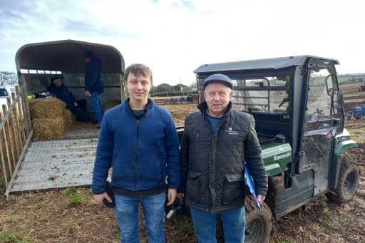 The hosts Robert jnr and Robert Brown pictured at Magherafelt Ploughing Society's annual ploughing match.