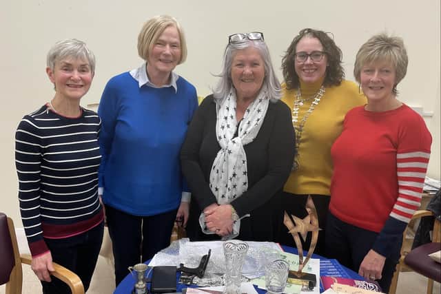 Barbara Cooke (3rd from the left) with the office bearers from left Barbara Kerr, Ann Todd, Sharon McCaffrey and Pamela Smyth. Credit Jennifer Campbell