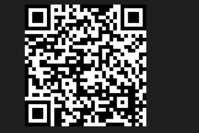 The QR code to help donate to Craigavon Food Bank in Co Armagh.