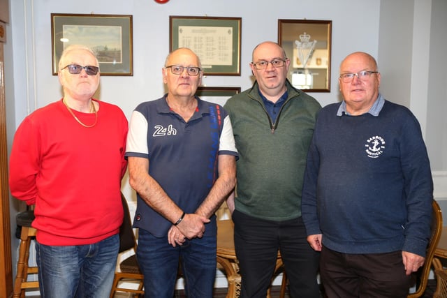 Uel Hargey, Peter Louden, Neill Greenaway and Ivor Scott pictured at the Ballymoney LOL 456 Big Breakfast held at Ballymoney RBL on Saturday morning