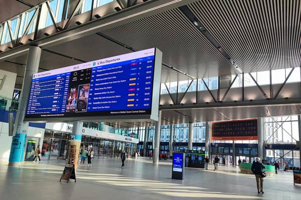 Grand Central Station in Belfast has been the recent focus of a row over Irish language signs