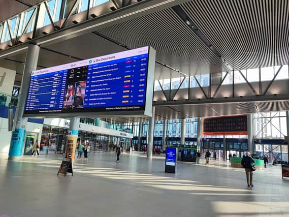 Grand Central Station in Belfast has been the recent focus of a row over Irish language signs