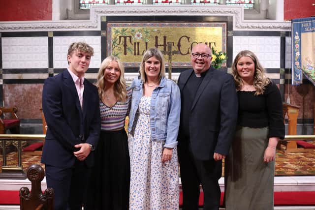 ​The Nixon family, Revd Willie Nixon, wife Caroline and children Anna, Alice and Sam.