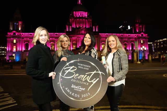 Katrina Doran, judge of the NI Beauty Excellence Awards; Aimee Rourke from Daily Mirror and Belfast Live; Sarah Weir, Director of Weir Events and Laura Shiels from West Coast Cooler