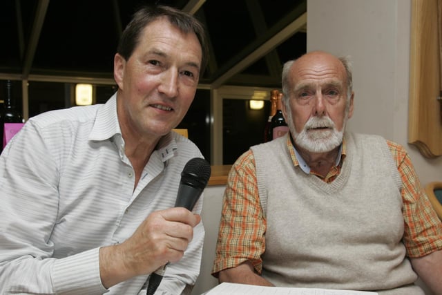 Ian Coulter and Winston Bustard pictured at the Riada area WI table quiz in Bushfoot Golf club in 2010