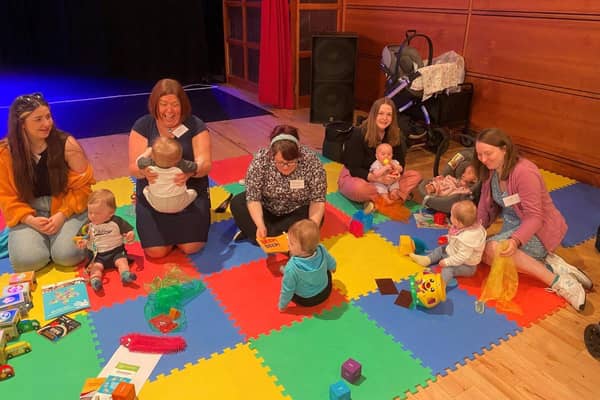 Parents and children at the recent ABC PiP Service celebration event. Pic Credit: SEHSCT