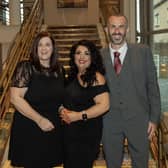 L—R: Julie Bell, Head of Service for Fostering in Northern area with Joanne and Seamus, winners of the Excellence in Foster Care Award. Credit Northern Health and Social Care Trust