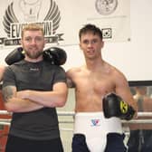 James Freeman, Iain Mahood and Dominic Donegan of Evolution Boxing Club in West Street, Carrickfergus. Photo by: Jack Quinn NI photography