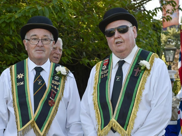 Royal Black Institution members gather at Brownlow House Lurgan for the annual 13th celebrations.