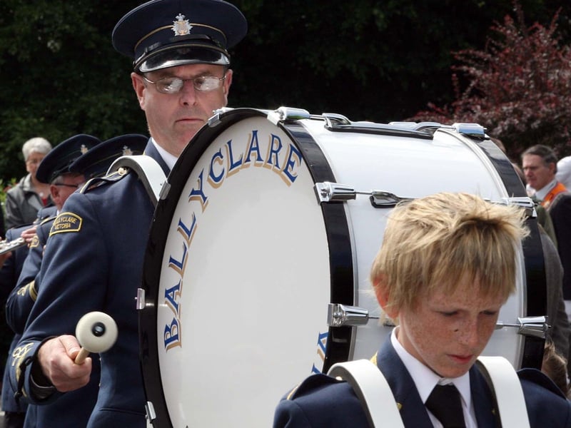 The drums of Ballyclare's Victoria Band. NT29-063FP