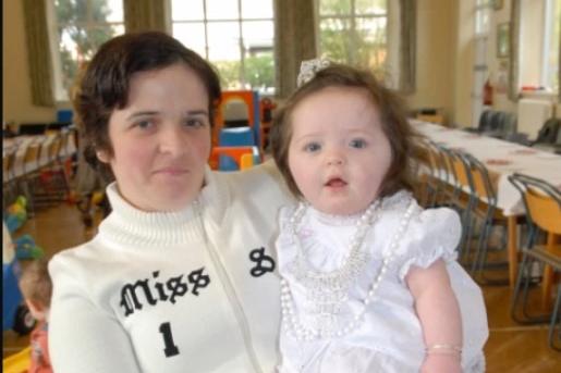 Christina Sheridan all dressed up for the Little Angels Easter party.